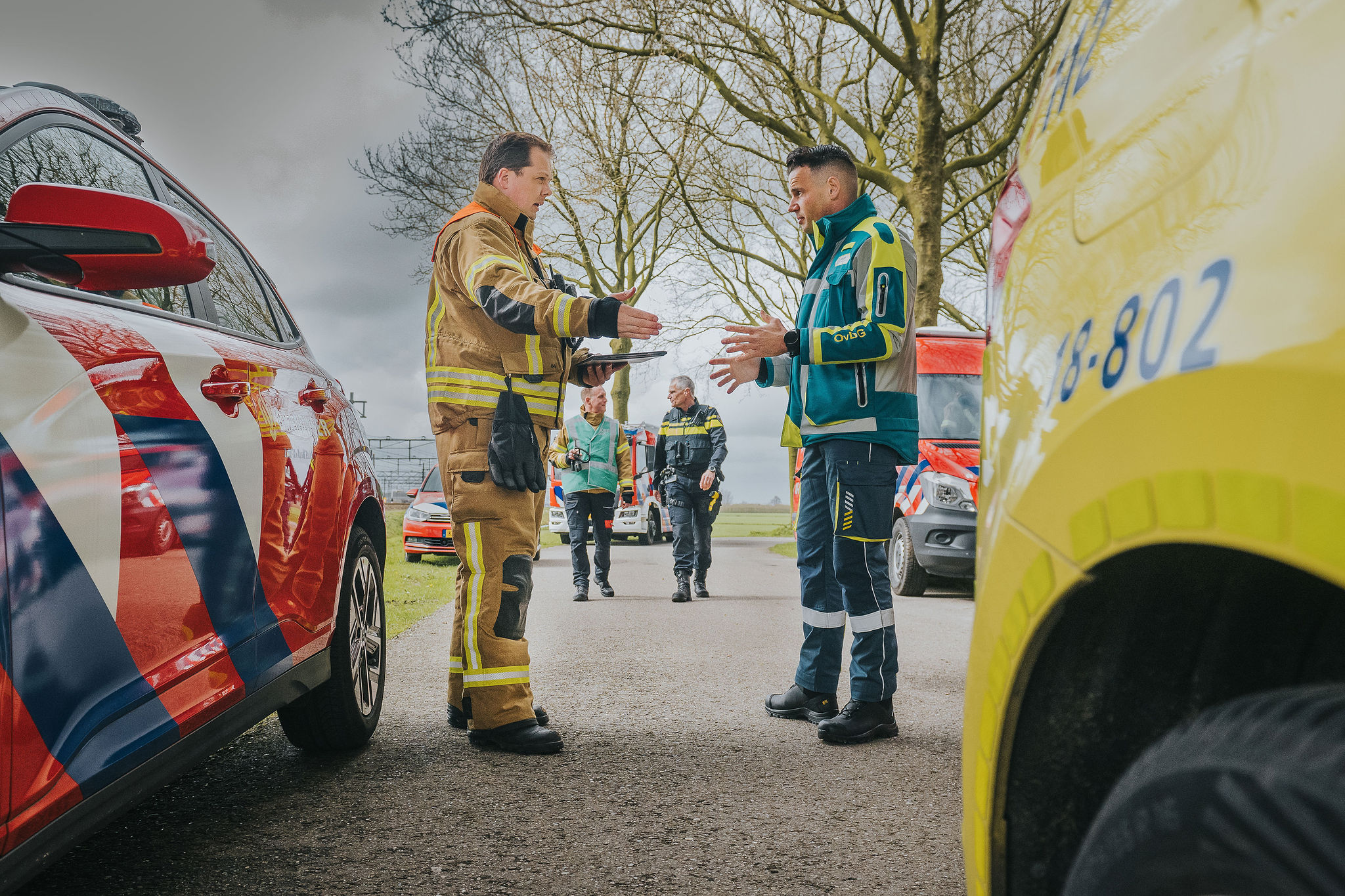 Piketfunctionarissen op straat