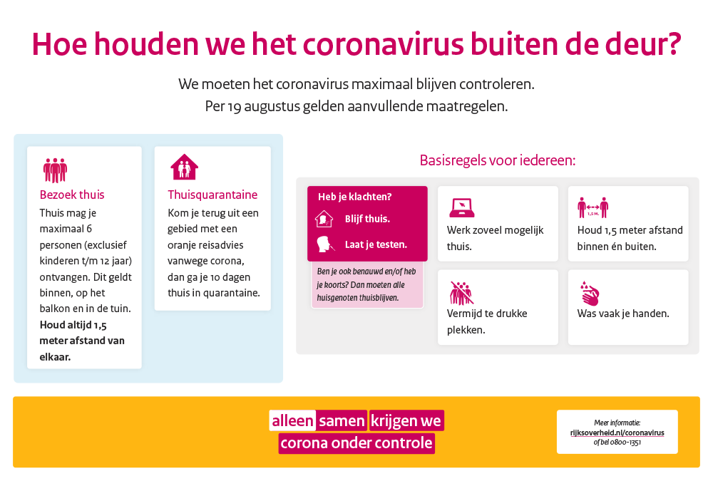 Visual Rijksoverheid over coronamaatregelen