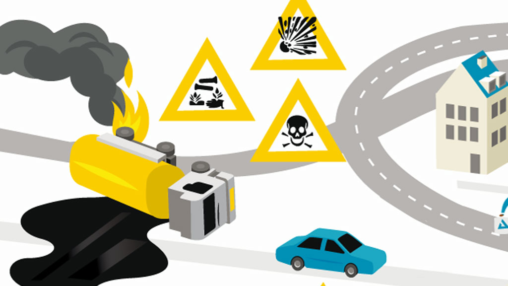 Gevaarlijke stoffen ongeval met vrachtwagen