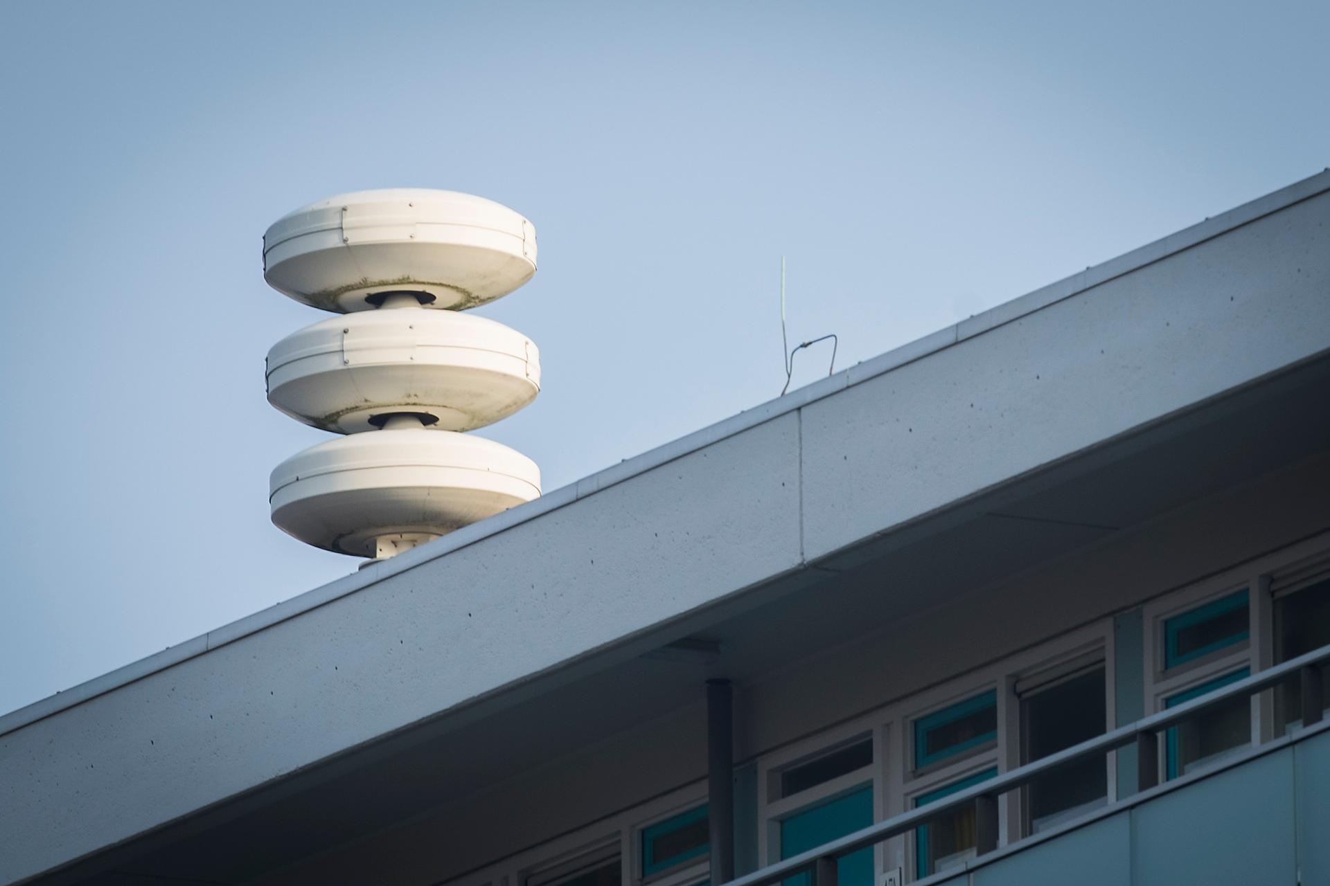 DEN HAAG -WAS sirene voor alarmering burgers bij naderende calamiteiten. EVERT-JAN DANIELS