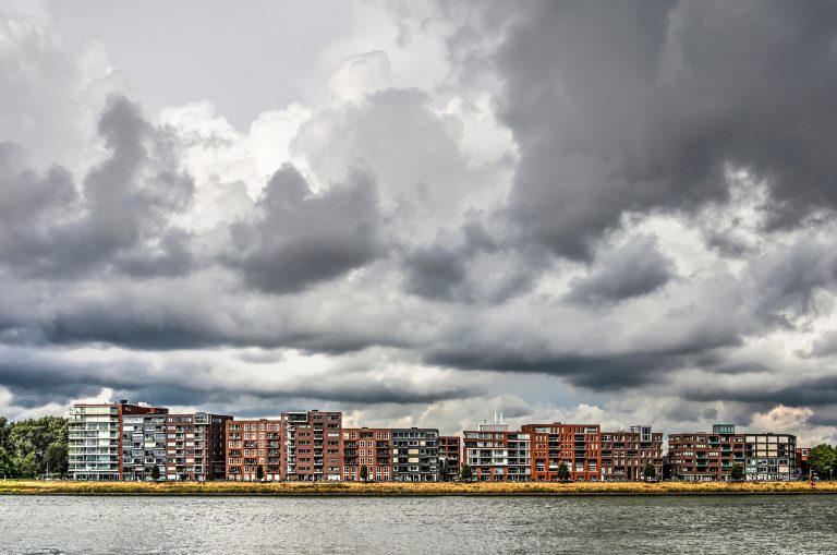 Papendrecht bebouwing dichtbij de rivier