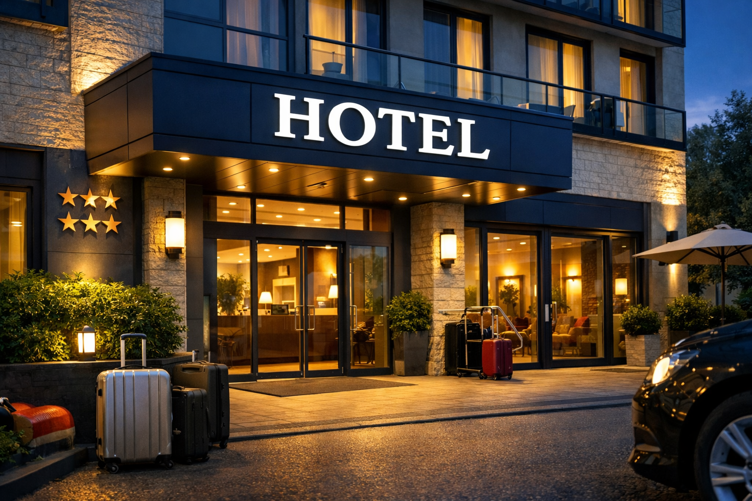 Buitenkant van een hotel