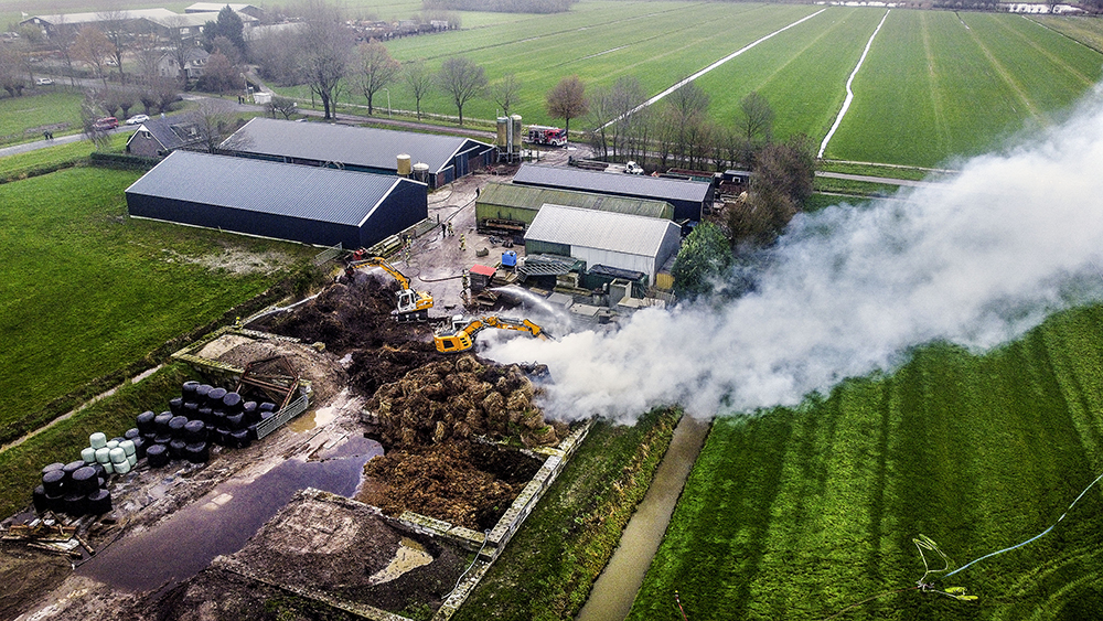 Rookontwikkeling op een boerderij