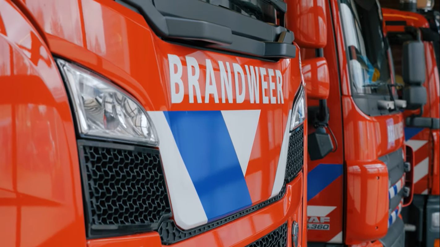 Brandweerauto op school